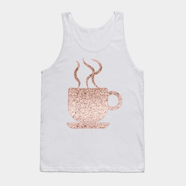 Sparkling rose gold coffee mug Tank Top by RoseAesthetic